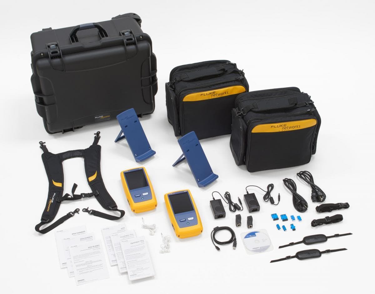 Full kit — hard case, bags, cables, and all accessories